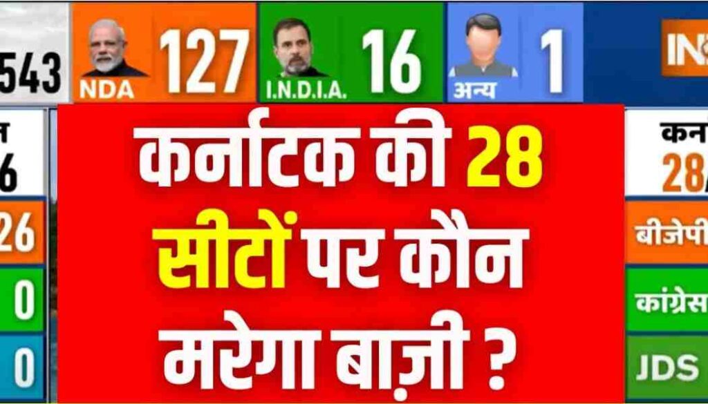 Karnataka Lok Sabha Elections Exit Poll कर्नाटक के 28 सीटों के एग्जिट पोल